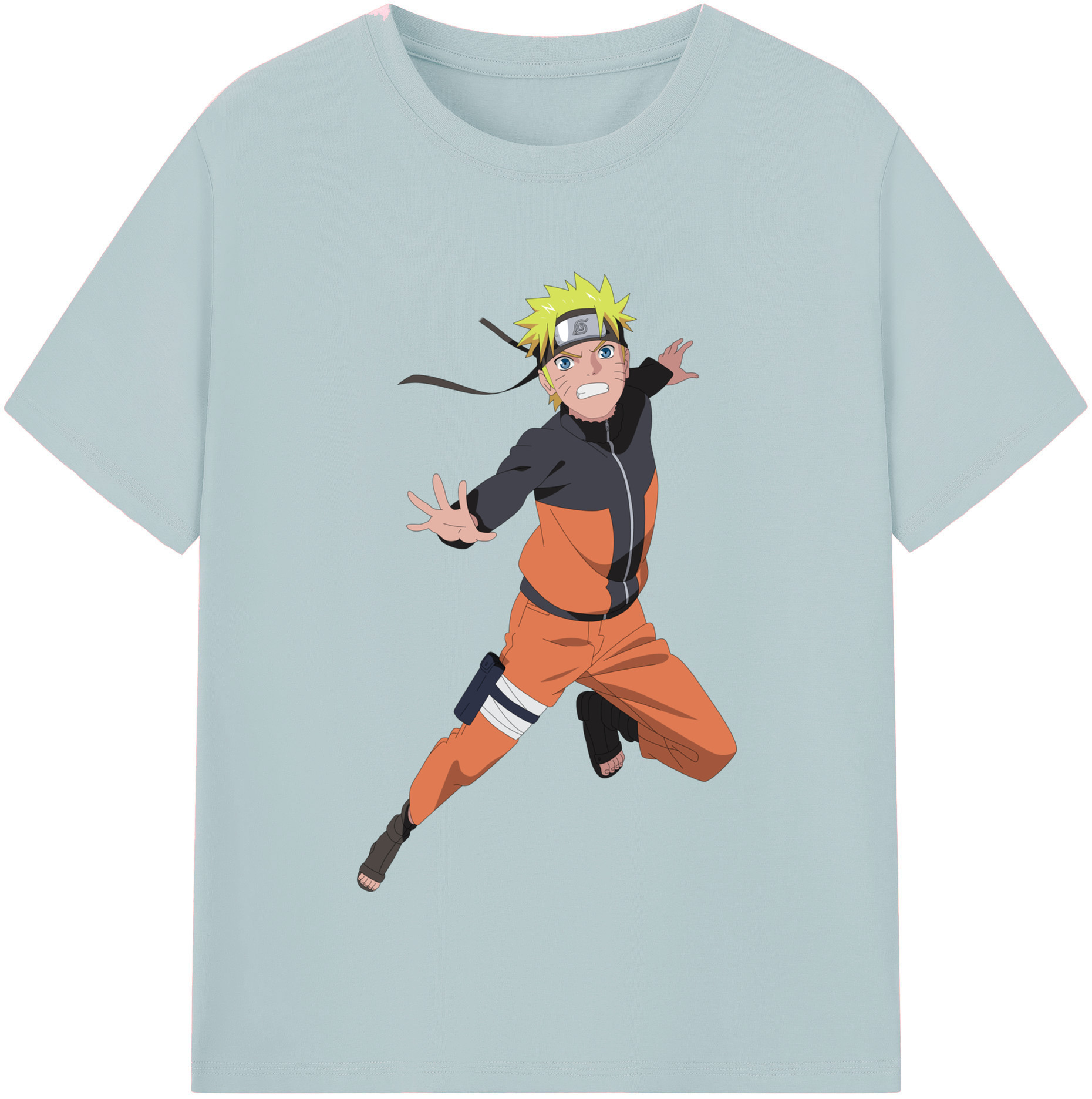 （画像用） NARUTO -ナルト- うずまき ナルト Uzumaki Naruto 綿100％半袖Tシャツ（フロントプリント）
